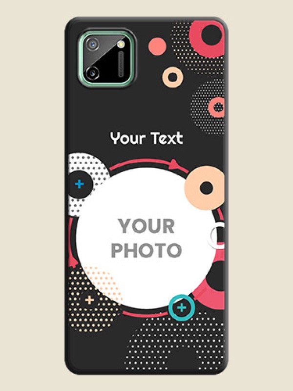 Custom Multicoloured Round Image on Personalised Space Black Soft Matte Cases - Realme C11 - alternate view
