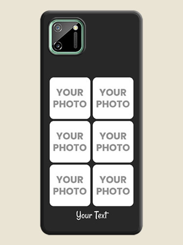 Custom Floral Art with 6 Image Holder - Photo on Space Black Soft Matte Mobile Case - Realme C11 - alternate view