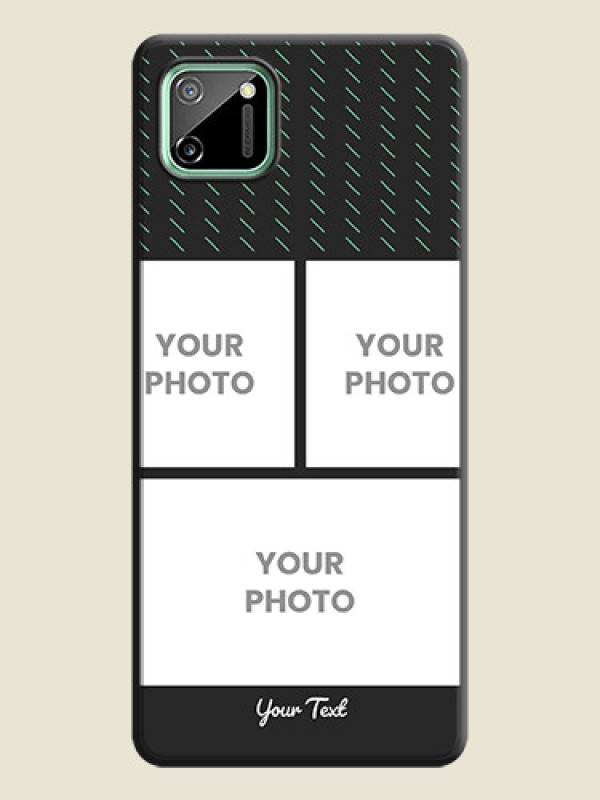 Custom Cross Dotted Pattern with 2 Image Holder  on Personalised Space Black Soft Matte Cases - Realme C11 - alternate view