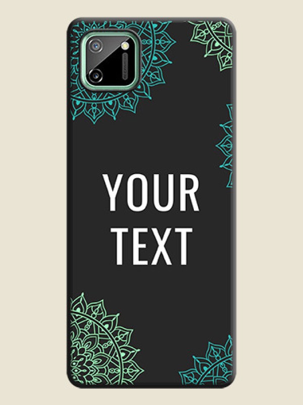 Custom Your Name with Floral Design on Space Black Custom Soft Matte Back Cover - Realme C11 - alternate view