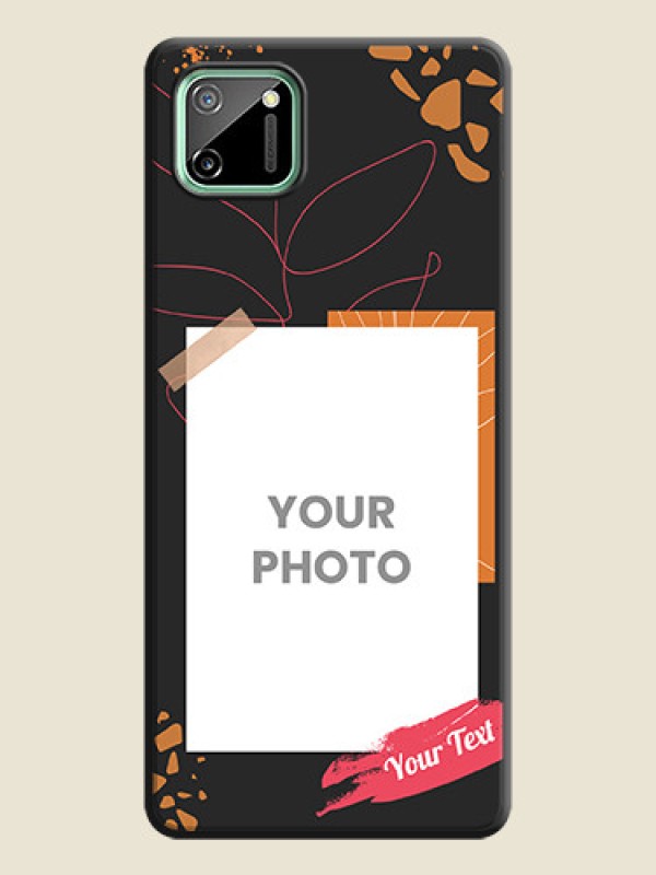 Custom Orange Photo Frame on Space Black Custom Soft Matte Phone Back Cover - Realme C11 - alternate view