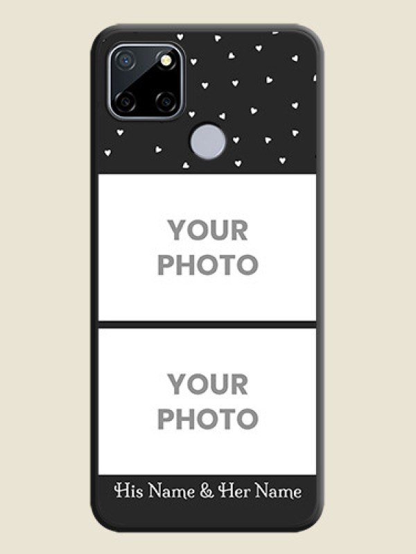 Custom Miniature Love Symbols with Name on Space Black Custom Soft Matte Back Cover - Realme C12 - alternate view