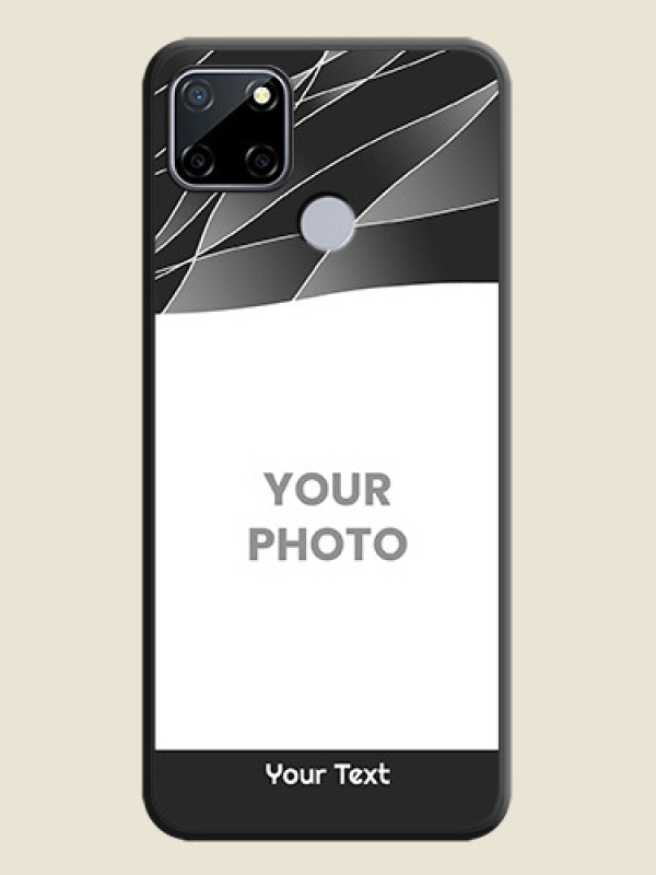 Custom Mixed Wave Lines on Photo on Space Black Soft Matte Mobile Cover - Realme C12 - alternate view