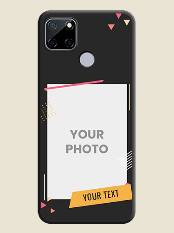 Custom Photo Frame with Triangle Small Dots on Photo on Space Black Soft Matte Back Cover - Realme C12 - alternate view