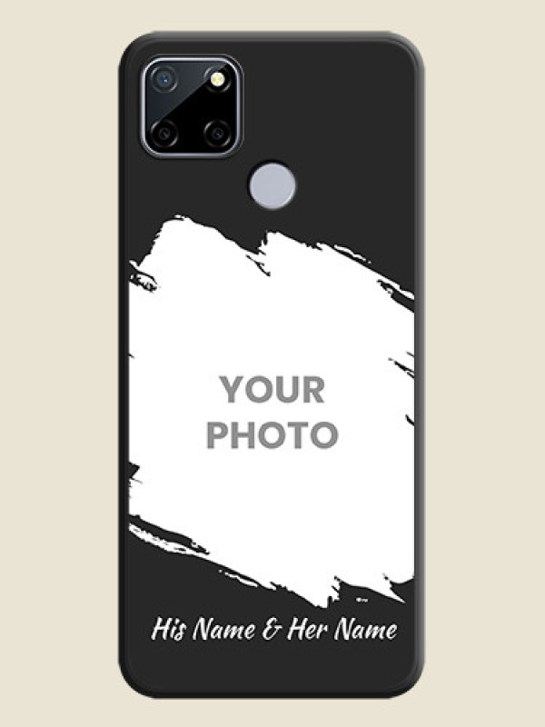 Custom Grunge Brush Strokes on Photo on Space Black Soft Matte Back Cover - Realme C12 - alternate view