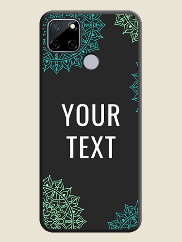Custom Your Name with Floral Design on Space Black Custom Soft Matte Back Cover - Realme C12 - alternate view