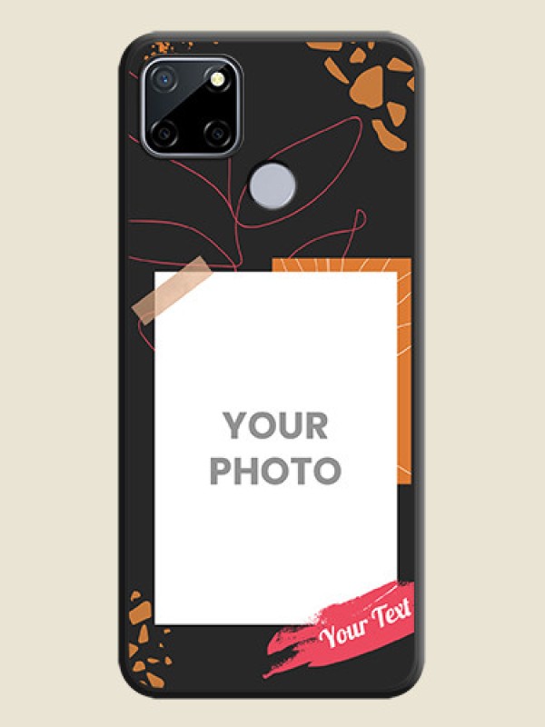 Custom Orange Photo Frame on Space Black Custom Soft Matte Phone Back Cover - Realme C12 - alternate view
