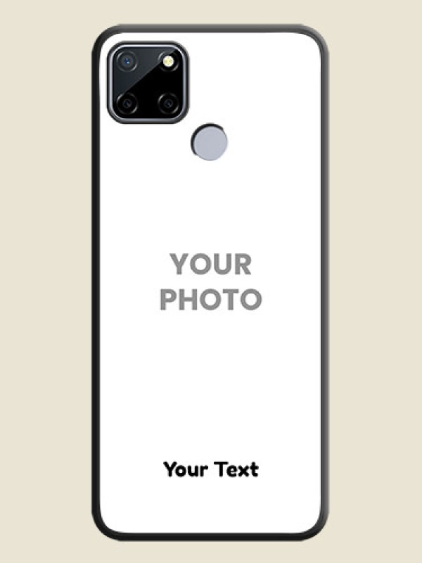 Custom Full Single Pic Upload With Text On Space Black Personalized Soft Matte Phone Covers -Realme C12 - alternate view