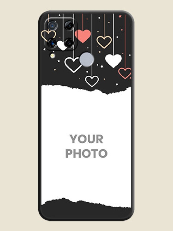 Custom Love Hangings with Splash Wave Picture on Space Black Custom Soft Matte Phone Back Cover - Realme C15 - alternate view