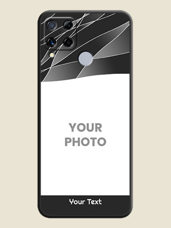 Custom Mixed Wave Lines on Photo on Space Black Soft Matte Mobile Cover - Realme C15 - alternate view