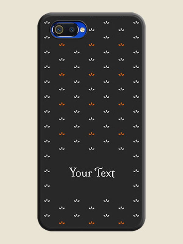 Custom Simple Pattern With Custom Text On Space Black Personalized Soft Matte Phone Covers -Realme C2 - alternate view