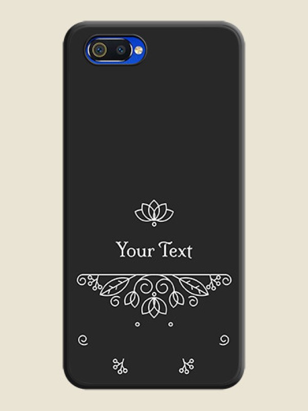 Custom Lotus Garden Custom Text On Space Black Personalized Soft Matte Phone Covers -Realme C2 - alternate view
