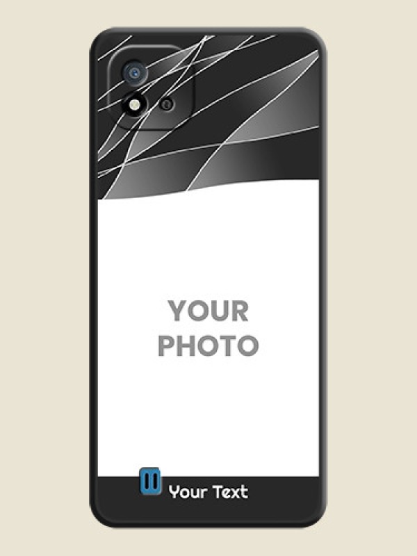 Custom Mixed Wave Lines on Photo on Space Black Soft Matte Mobile Cover - Realme C20 - alternate view