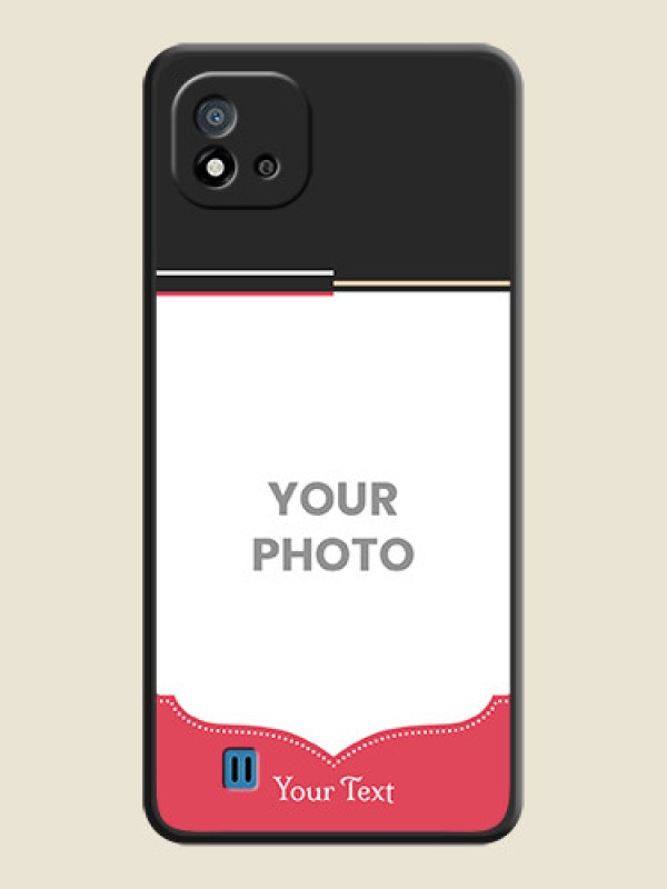 Custom Classic Plain Design with Name on Photo on Space Black Soft Matte Phone Cover - Realme C20 - alternate view