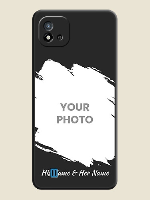 Custom Grunge Brush Strokes on Photo on Space Black Soft Matte Back Cover - Realme C20 - alternate view
