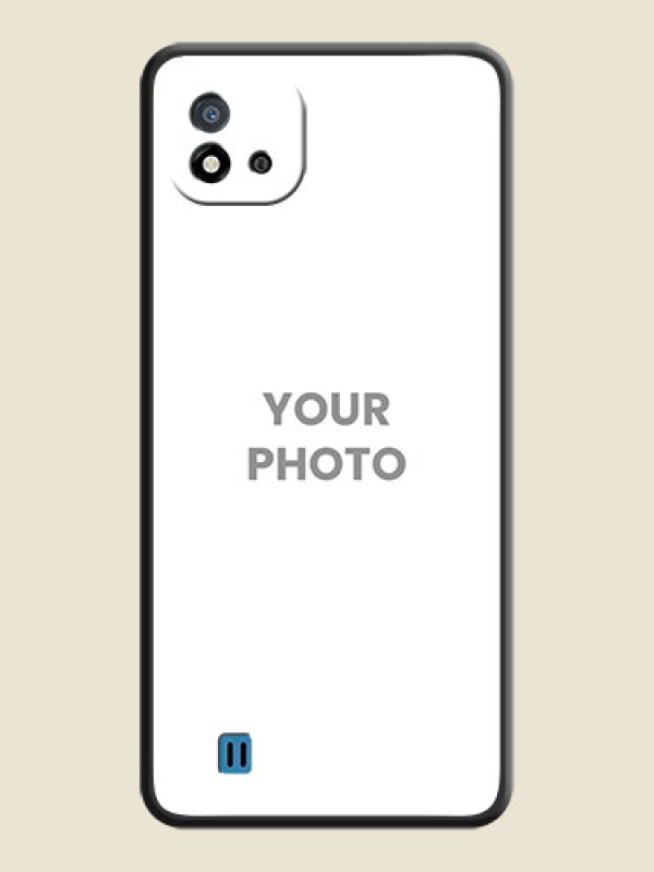 Custom Full Single Pic Upload On Space Black Personalized Soft Matte Phone Covers -Realme C20 - alternate view