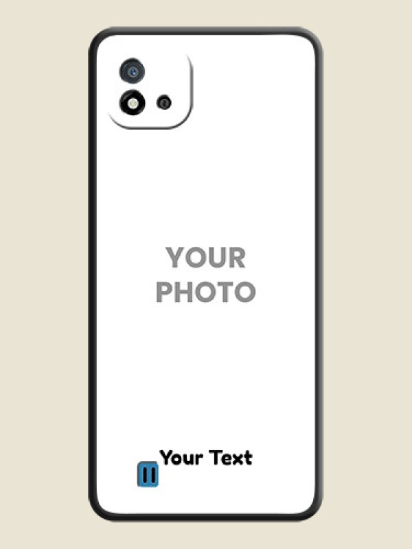 Custom Full Single Pic Upload With Text On Space Black Personalized Soft Matte Phone Covers -Realme C20 - alternate view