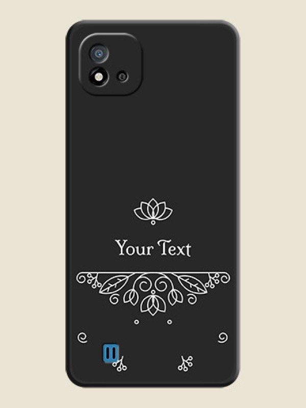 Custom Lotus Garden Custom Text On Space Black Personalized Soft Matte Phone Covers -Realme C20 - alternate view