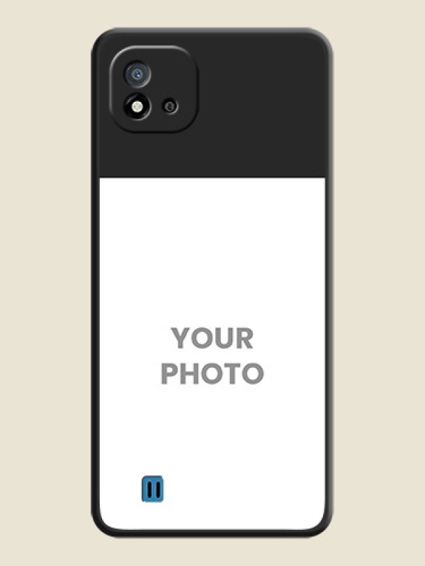 Custom Image Upload With Space Black Color On Custom Soft Matte Mobile Back Cover - Realme C20 - alternate view