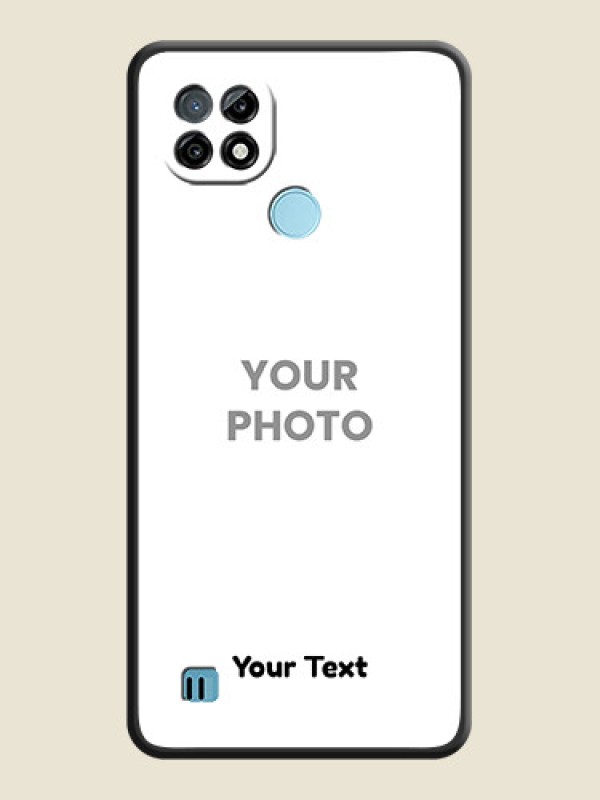 Custom Full Single Pic Upload With Text On Space Black Personalized Soft Matte Phone Covers -Realme C21 - alternate view