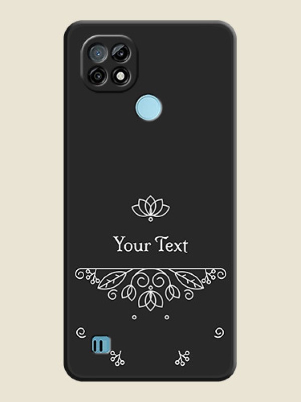 Custom Lotus Garden Custom Text On Space Black Personalized Soft Matte Phone Covers -Realme C21 - alternate view