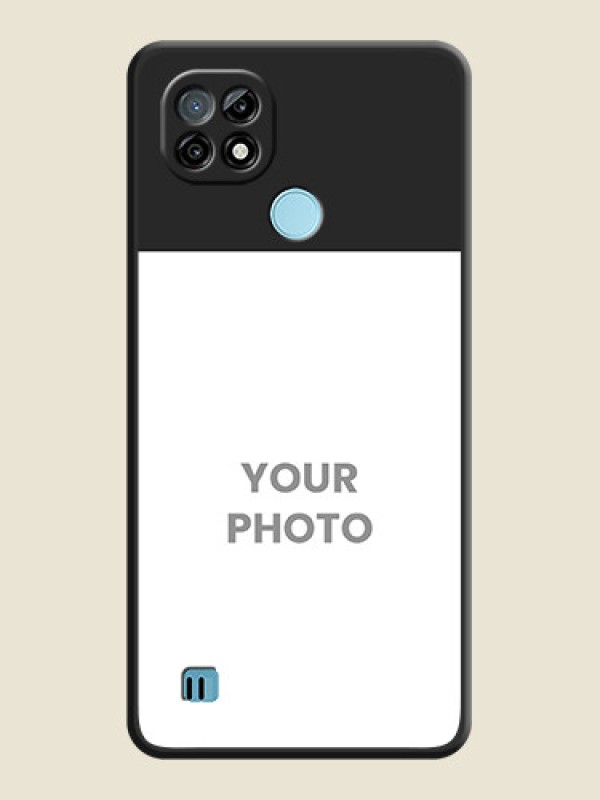 Custom Image Upload With Space Black Color On Custom Soft Matte Mobile Back Cover - Realme C21 - alternate view