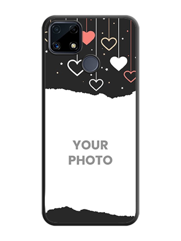 Custom Love Hangings with Splash Wave Picture on Space Black Custom Soft Matte Phone Back Cover - Realme C25 - alternate view