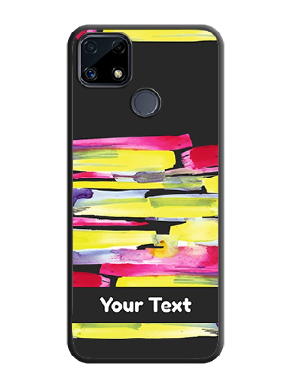 Custom Brush Coloured on Space Black Personalized Soft Matte Phone Covers - Realme C25 - alternate view