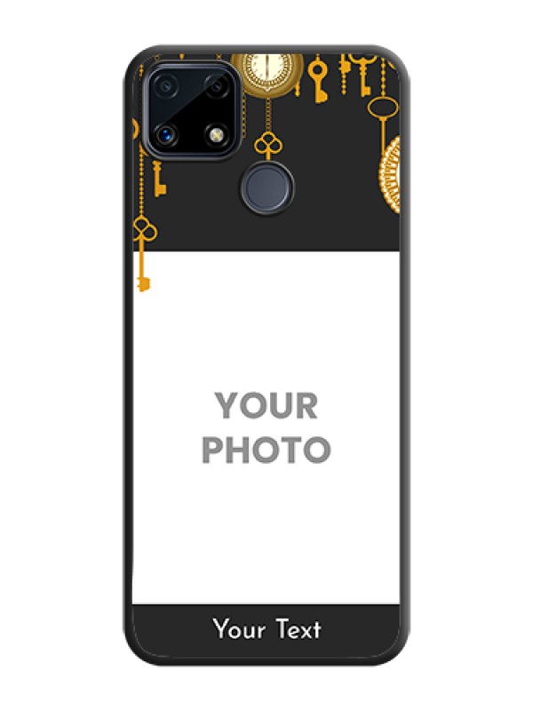 Custom Decorative Design with Text on Space Black Custom Soft Matte Back Cover - Realme C25 - alternate view