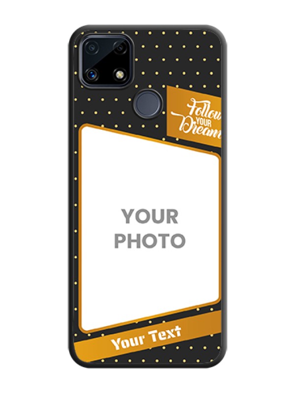 Custom Follow Your Dreams with White Dots on Space Black Custom Soft Matte Phone Cases - Realme C25 - alternate view