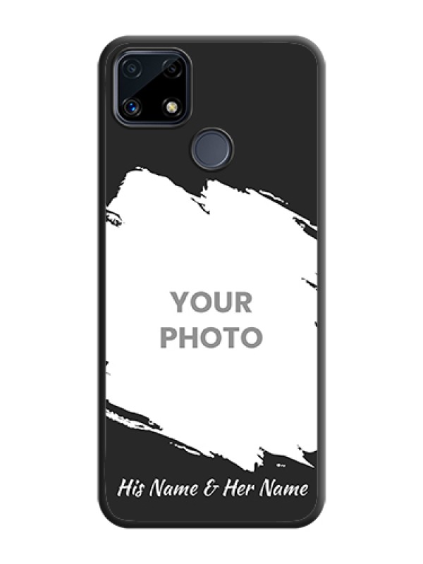 Custom Grunge Brush Strokes on Photo on Space Black Soft Matte Back Cover - Realme C25 - alternate view