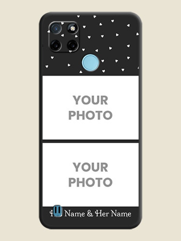 Custom Miniature Love Symbols with Name on Space Black Custom Soft Matte Back Cover - Realme C25_Y - alternate view