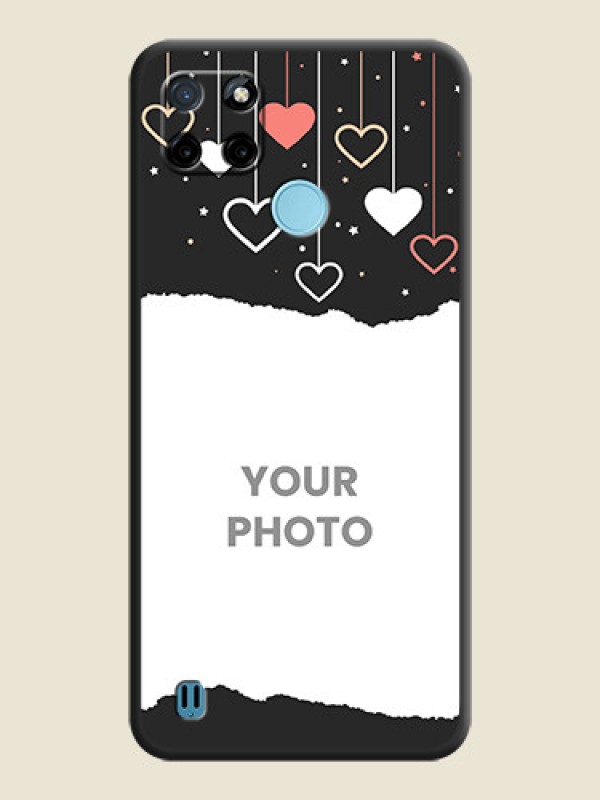 Custom Love Hangings with Splash Wave Picture on Space Black Custom Soft Matte Phone Back Cover - Realme C25_Y - alternate view