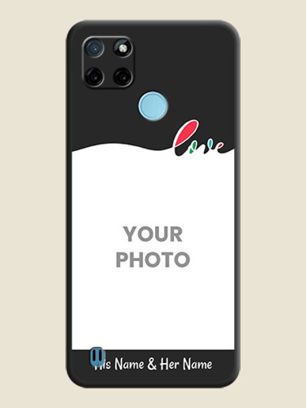 Custom Fall in Love Pattern with Picture on Photo on Space Black Soft Matte Mobile Case - Realme C25_Y - alternate view