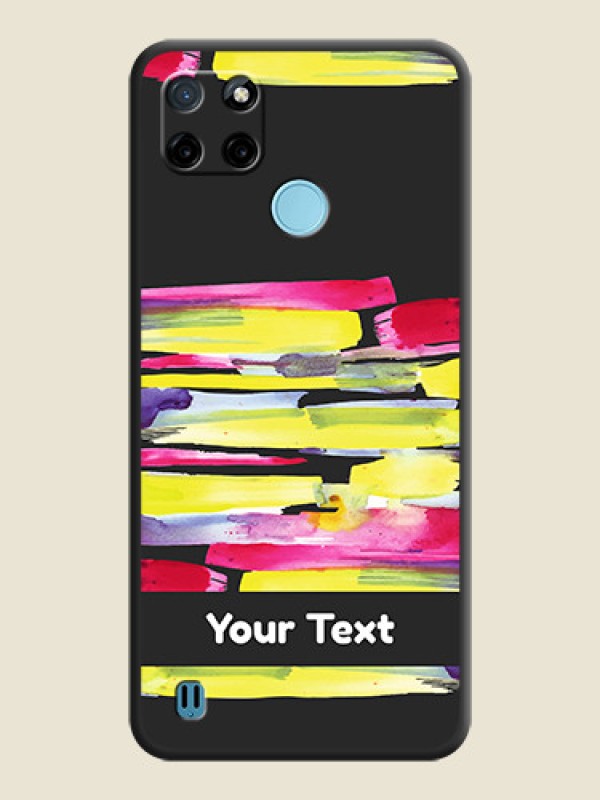 Custom Brush Coloured on Space Black Personalized Soft Matte Phone Covers - Realme C25_Y - alternate view