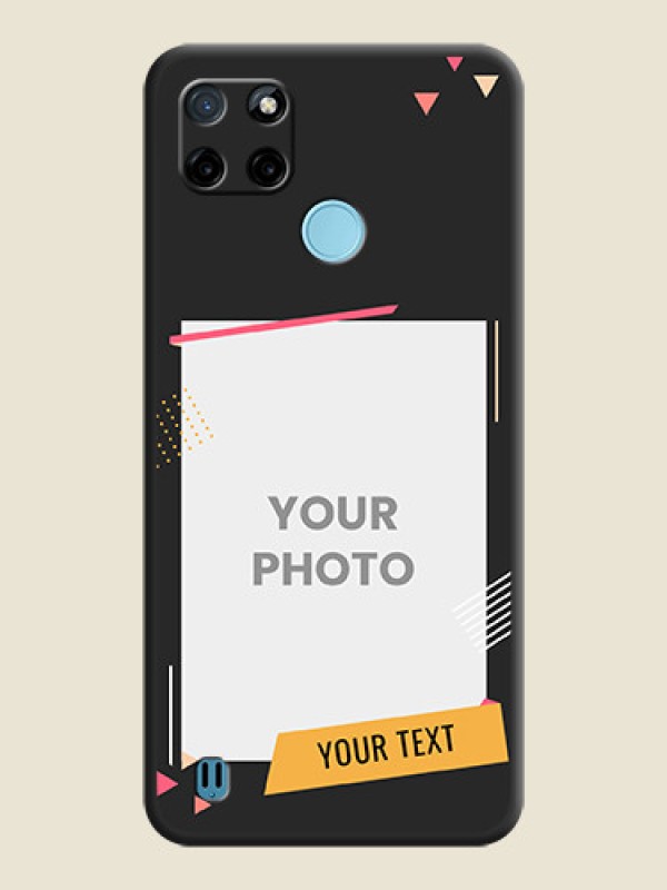 Custom Photo Frame with Triangle Small Dots on Photo on Space Black Soft Matte Back Cover - Realme C25_Y - alternate view