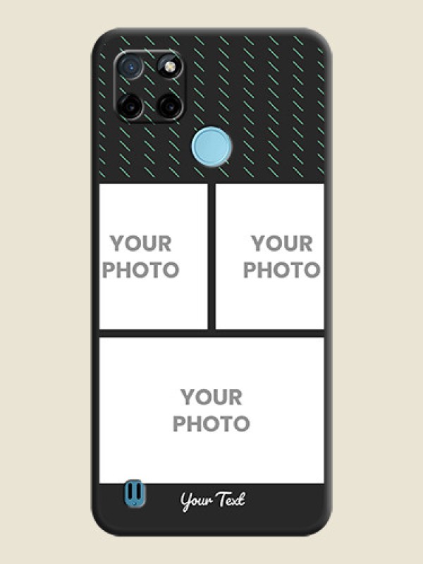 Custom Cross Dotted Pattern with 2 Image Holder  on Personalised Space Black Soft Matte Cases - Realme C25_Y - alternate view