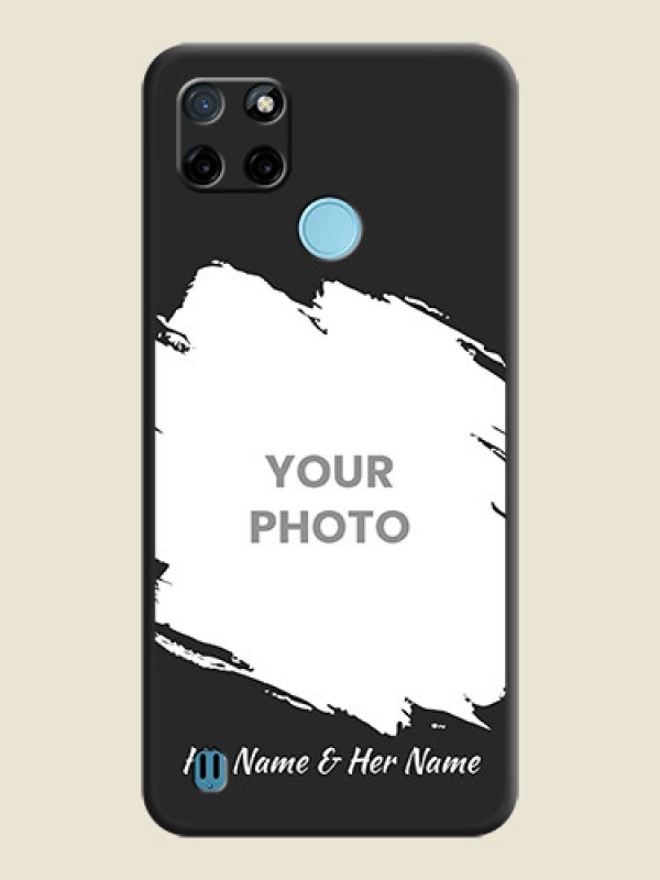 Custom Grunge Brush Strokes on Photo on Space Black Soft Matte Back Cover - Realme C25_Y - alternate view