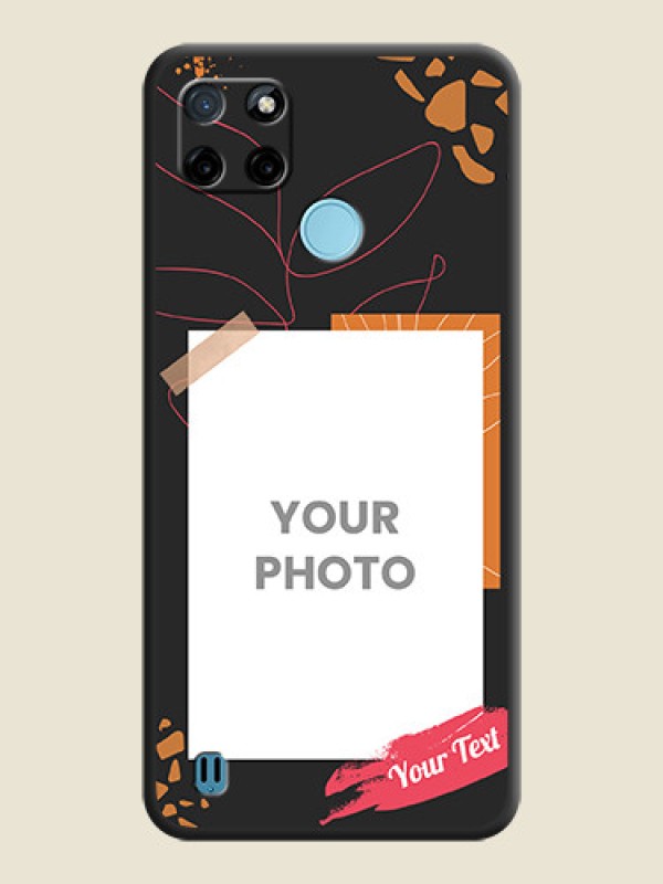 Custom Orange Photo Frame on Space Black Custom Soft Matte Phone Back Cover - Realme C25_Y - alternate view
