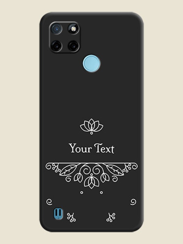 Custom Lotus Garden Custom Text On Space Black Personalized Soft Matte Phone Covers -Realme C25_Y - alternate view