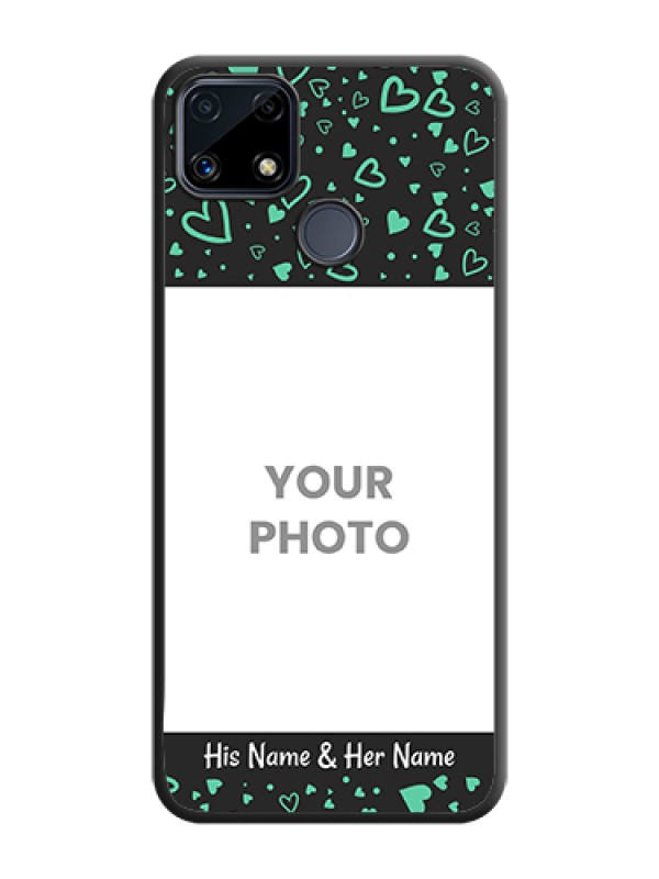 Custom Sea Green Indefinite Love Pattern on Photo on Space Black Soft Matte Mobile Cover - Realme C25s - alternate view