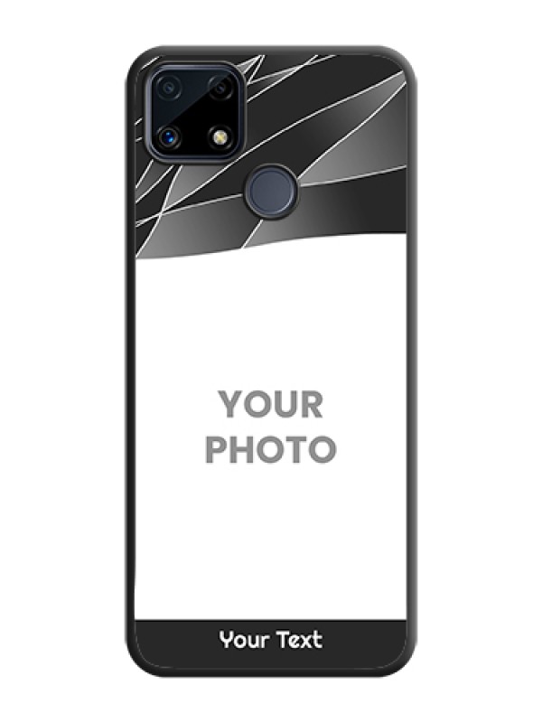 Custom Mixed Wave Lines on Photo on Space Black Soft Matte Mobile Cover - Realme C25s - alternate view