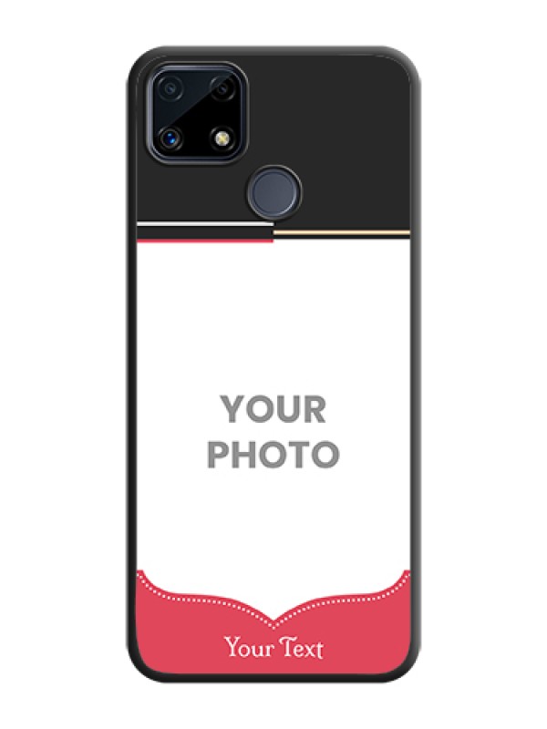 Custom Classic Plain Design with Name on Photo on Space Black Soft Matte Phone Cover - Realme C25s - alternate view
