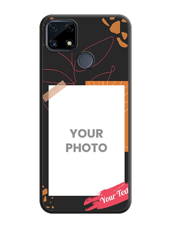 Custom Orange Photo Frame on Space Black Custom Soft Matte Phone Back Cover - Realme C25s - alternate view