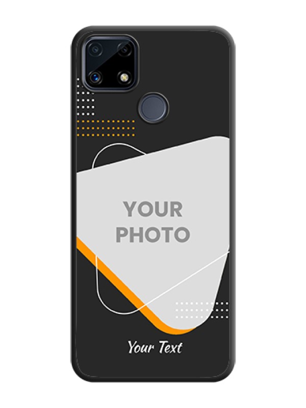 Custom Yellow Triangle on Photo on Space Black Soft Matte Phone Cover - Realme C25s - alternate view