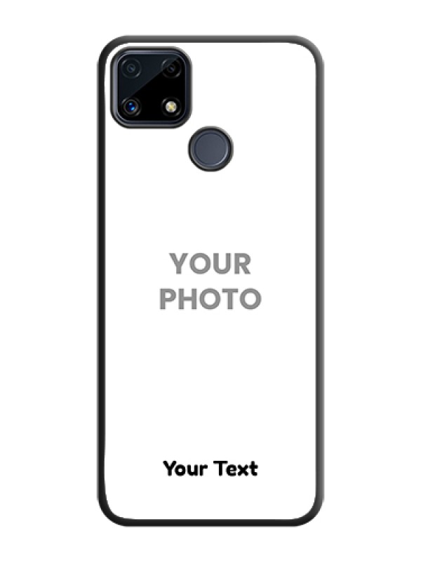 Custom Full Single Pic Upload With Text On Space Black Personalized Soft Matte Phone Covers -Realme C25S - alternate view