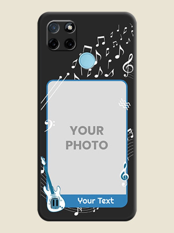 Custom Musical Theme Design with Text on Photo on Space Black Soft Matte Mobile Case - Realme C25Y - alternate view