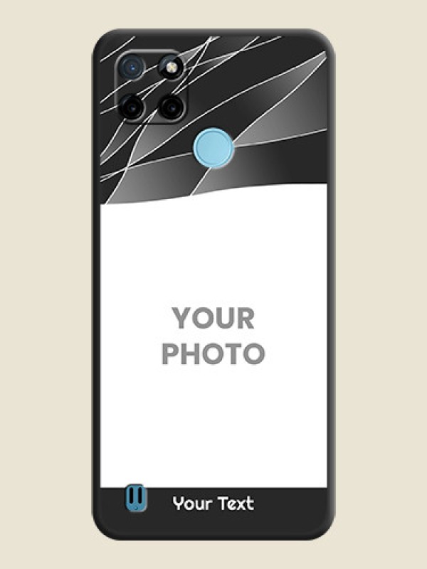 Custom Mixed Wave Lines on Photo on Space Black Soft Matte Mobile Cover - Realme C25Y - alternate view