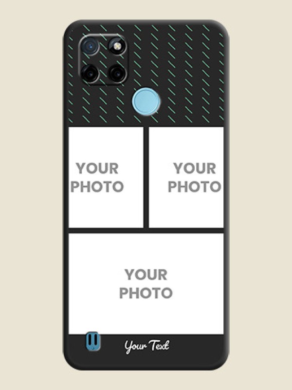 Custom Cross Dotted Pattern with 2 Image Holder  on Personalised Space Black Soft Matte Cases - Realme C25Y - alternate view