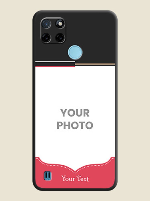Custom Classic Plain Design with Name on Photo on Space Black Soft Matte Phone Cover - Realme C25Y - alternate view